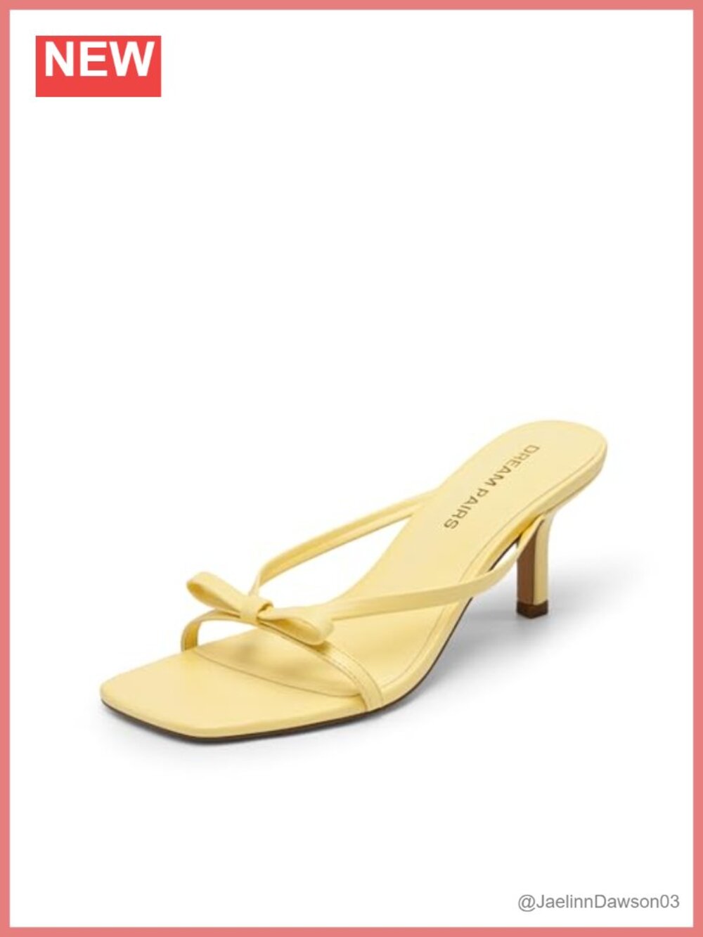 Kitten Heel Bow Sandals | Square Open Toe Slip On Dress Heels for Wedding &